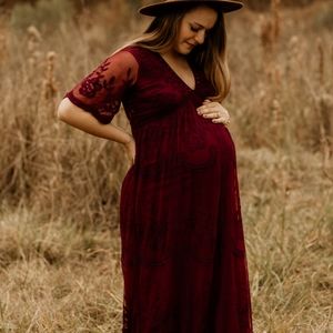 Pinkblush Lace Maternity Dress